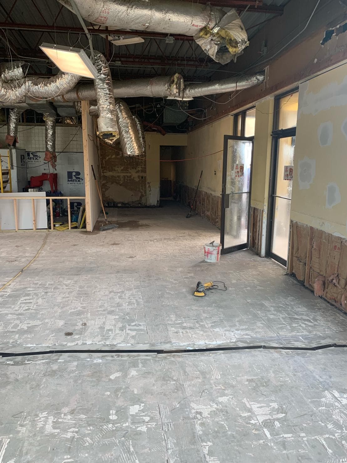 Finished commercial tile floor — large format, clean lines, Sisson Tile by Sisson Tile