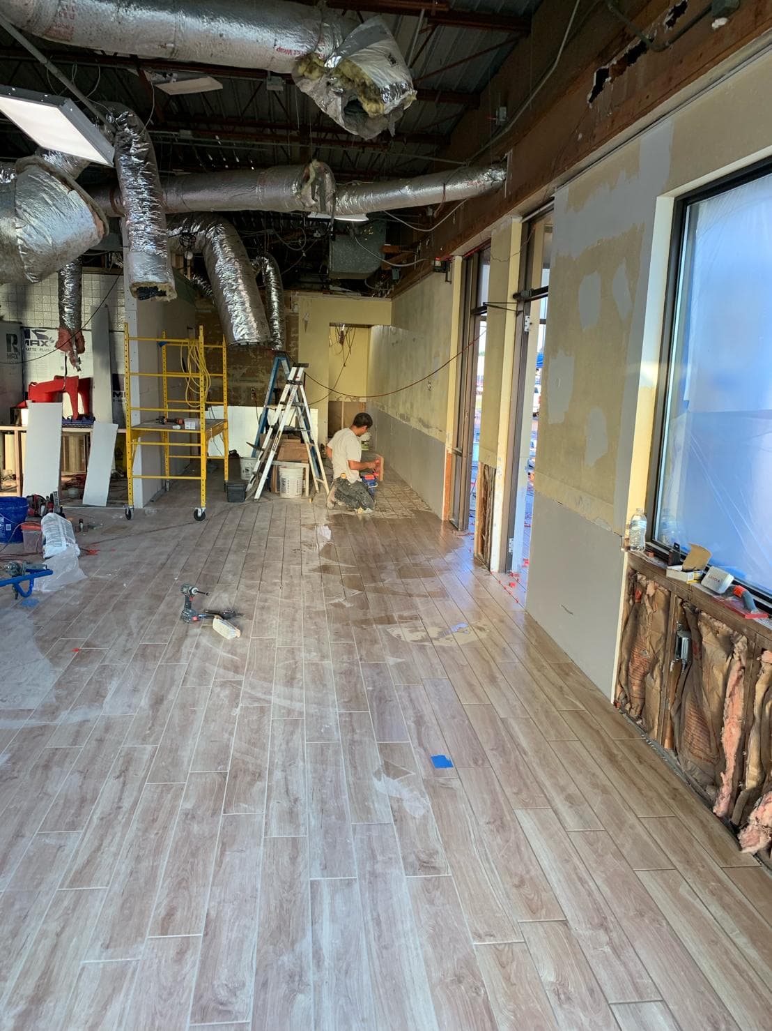 Restaurant back-of-house tile work and epoxy grout by Sisson Tile — health code ready by Sisson Tile