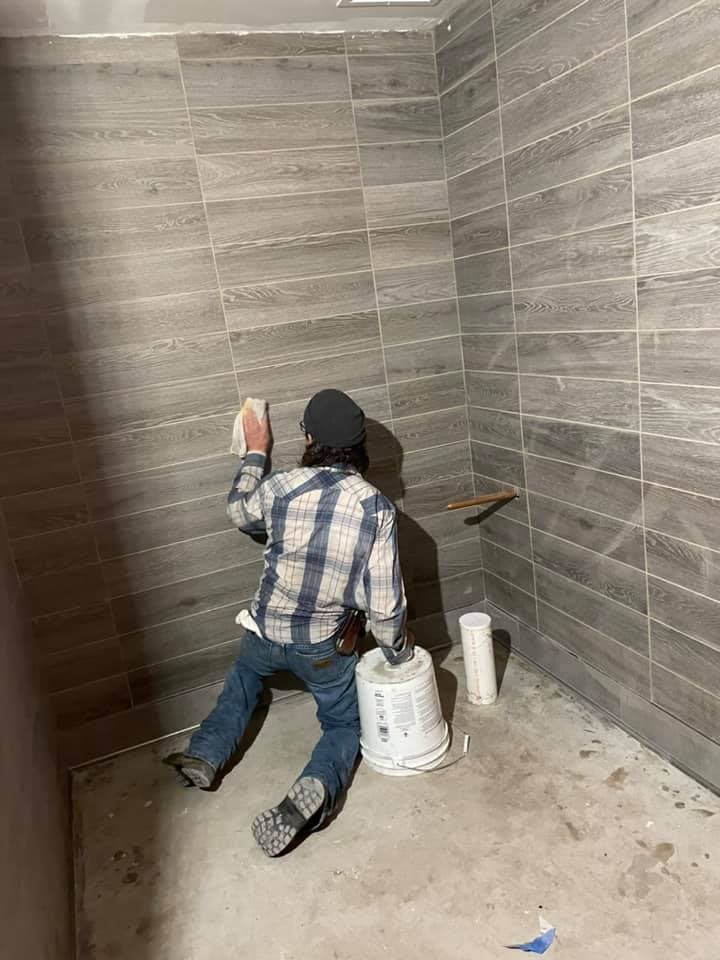 Commercial restaurant tile installation by Sisson Tile — dining area floor and walls by Sisson Tile