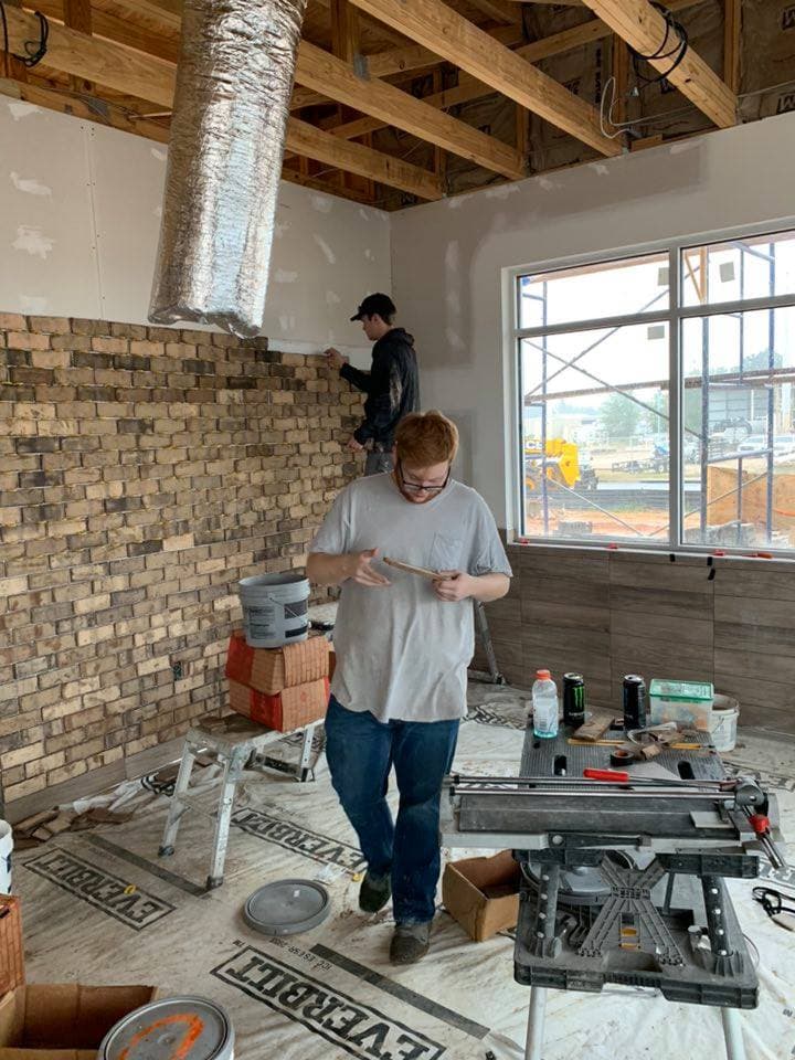 Restaurant back-of-house tile work and epoxy grout by Sisson Tile — health code ready by Sisson Tile