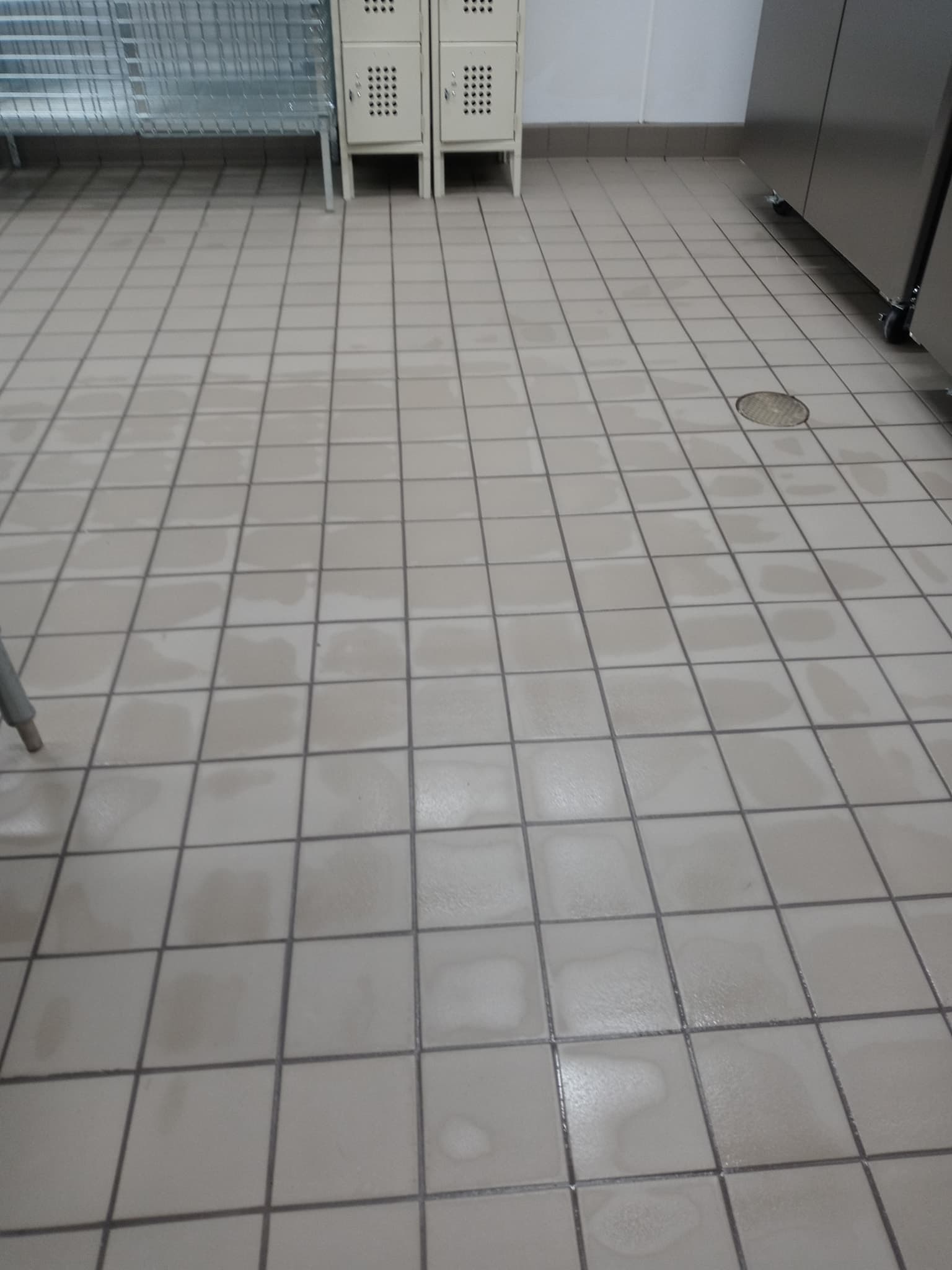 Tile prep and layout on commercial job site by Sisson Tile crew by Sisson Tile