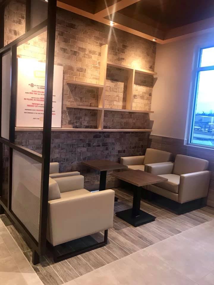 Finished commercial tile floor — large format, clean lines, Sisson Tile by Sisson Tile