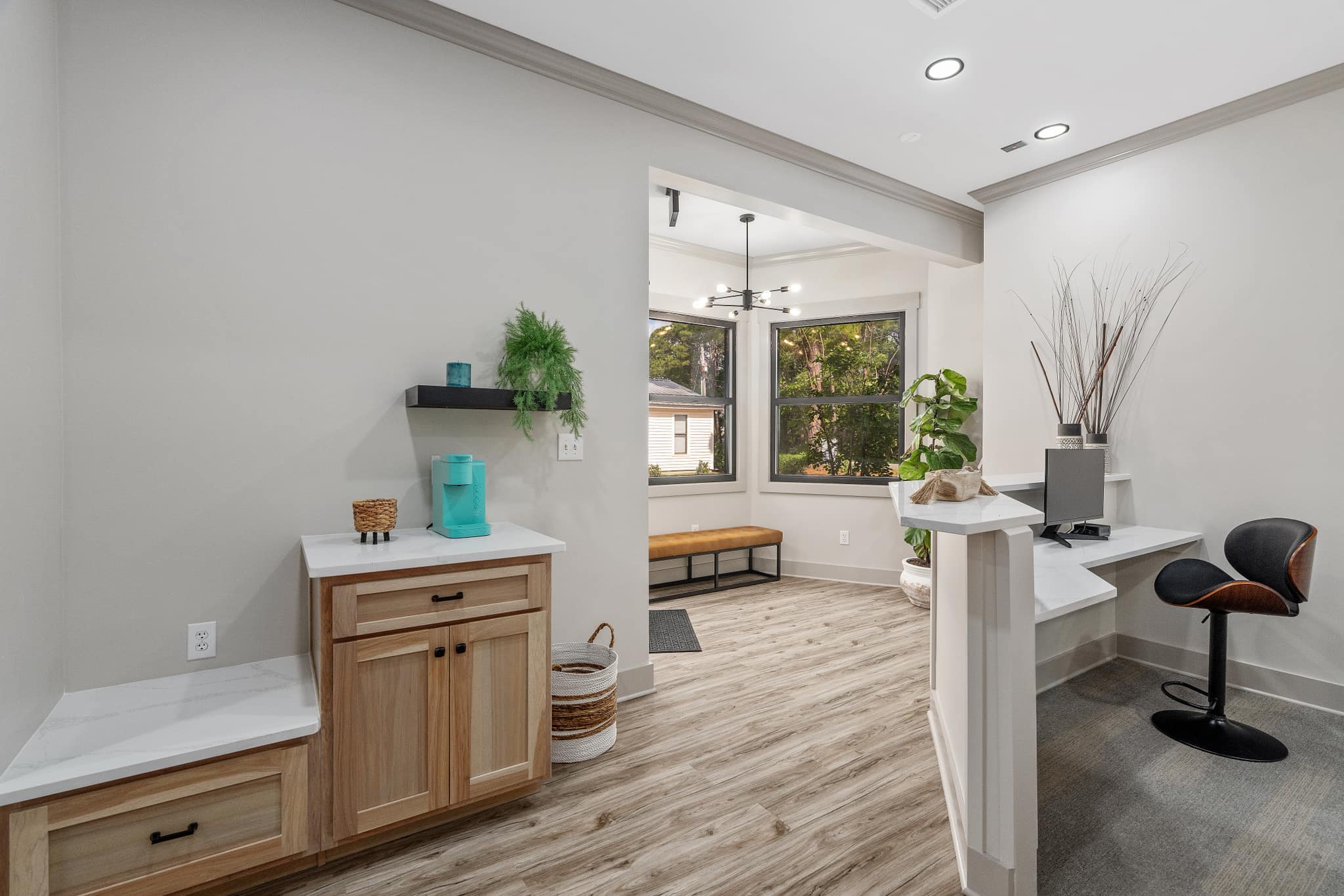 Finished commercial tile floor — large format, clean lines, Sisson Tile by Sisson Tile