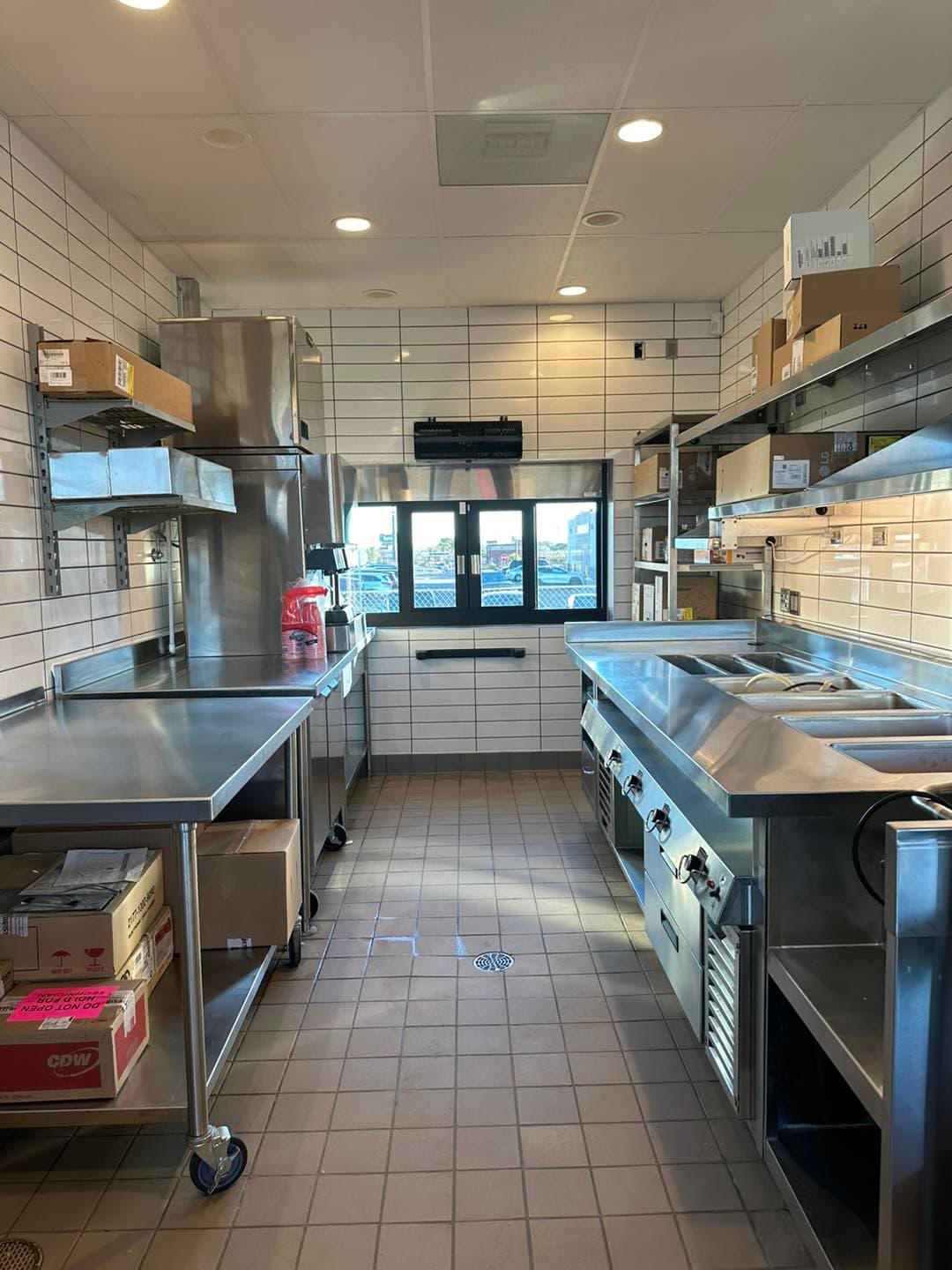 Restaurant back-of-house tile work and epoxy grout by Sisson Tile — health code ready by Sisson Tile