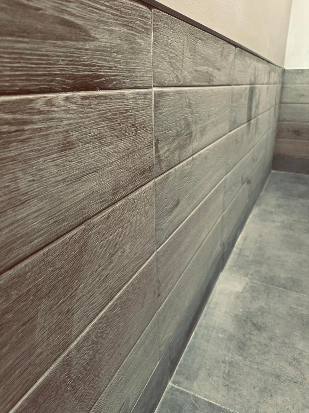 Finished commercial tile floor — large format, clean lines, Sisson Tile by Sisson Tile