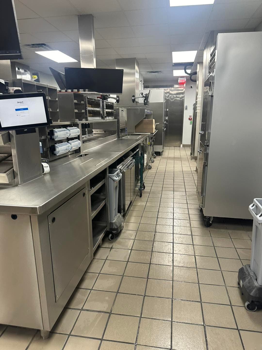 Tile prep and layout on commercial job site by Sisson Tile crew by Sisson Tile