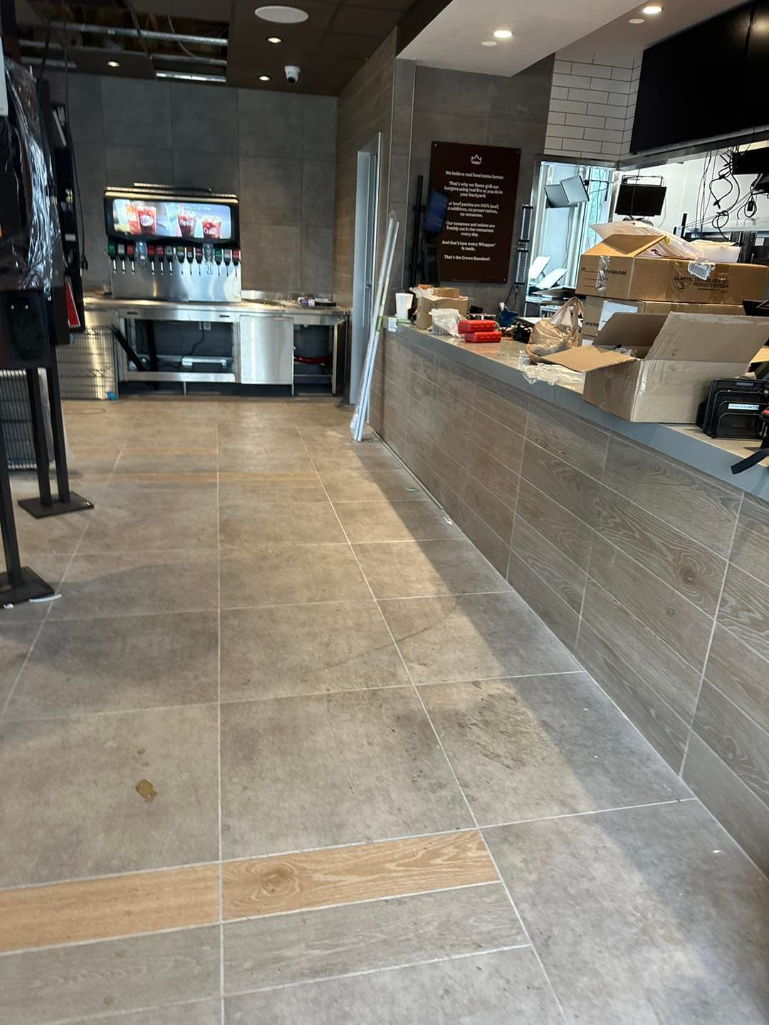 Finished residential tile work — bathroom and shower by Sisson Tile
