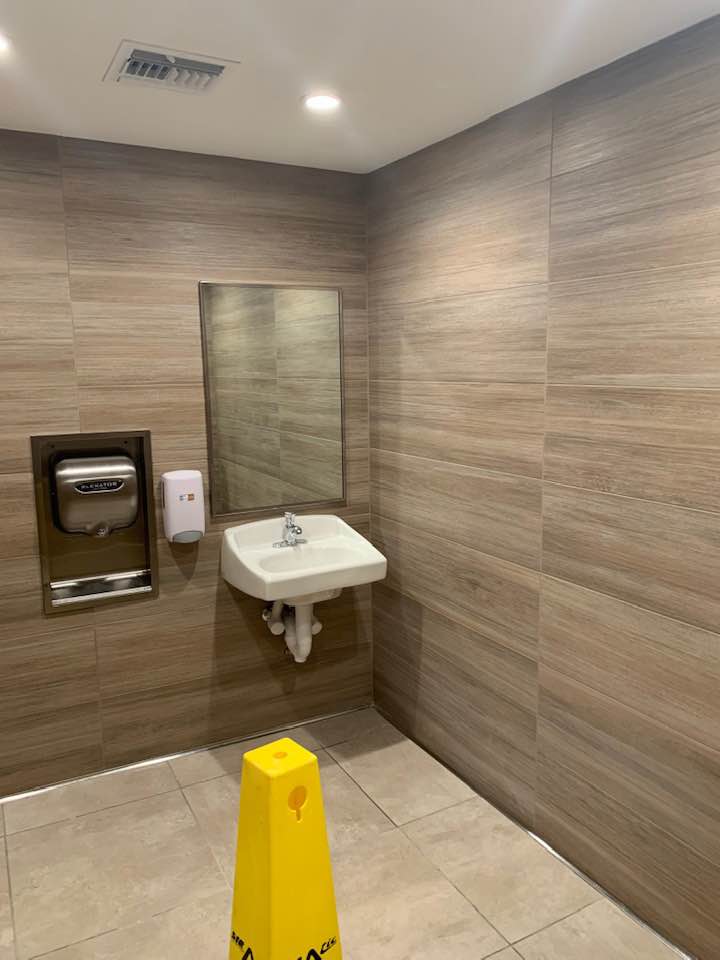 Commercial kitchen tile work completed by Sisson Tile — health code compliant by Sisson Tile