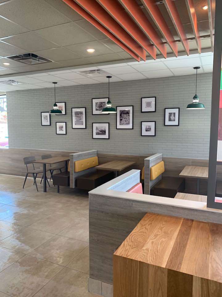 Tile installation in progress — Sisson Tile crew on active commercial job site by Sisson Tile