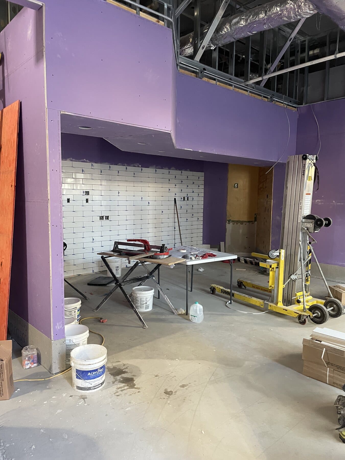Restaurant back-of-house tile work and epoxy grout by Sisson Tile — health code ready by Sisson Tile