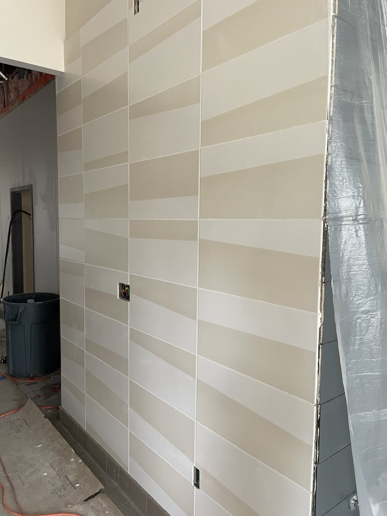 Finished commercial tile floor — large format, clean lines, Sisson Tile by Sisson Tile