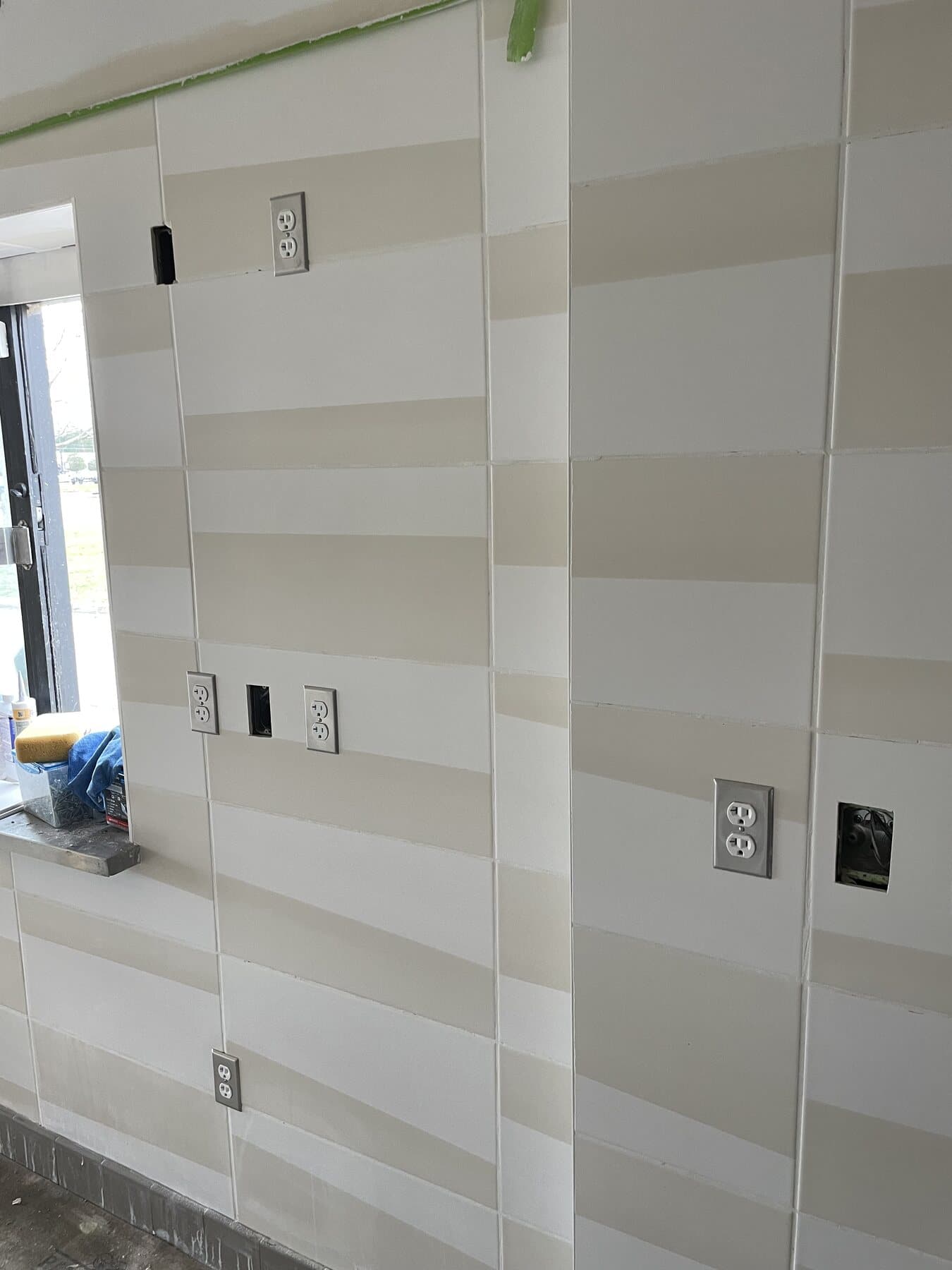Restaurant back-of-house tile work and epoxy grout by Sisson Tile — health code ready by Sisson Tile